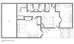 Upper level floor plan of Bluffside